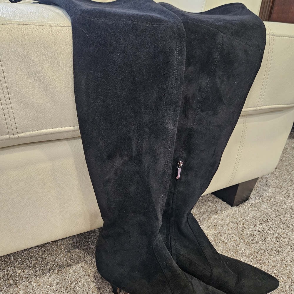 Like New Sam Edelman Black Over-the-Knee Suede Boots